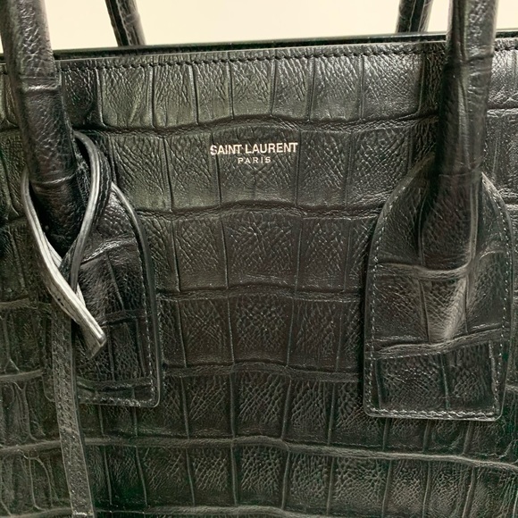 Saint Laurent Small Croc Embossed Sac de Jour - Picture 4 of 14